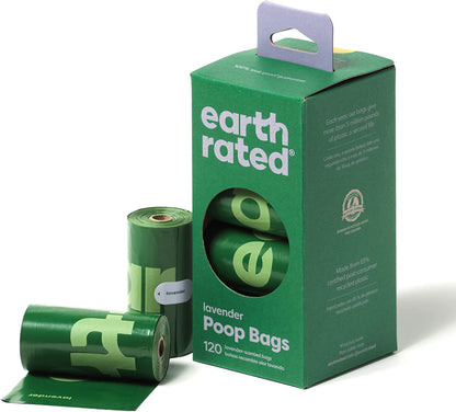 Earth Rated Dog Poo Bags, Guaranteed Leak Proof and Extra Thick Waste Bag Refill Rolls for Dogs, Lavender Scented, 270 Count