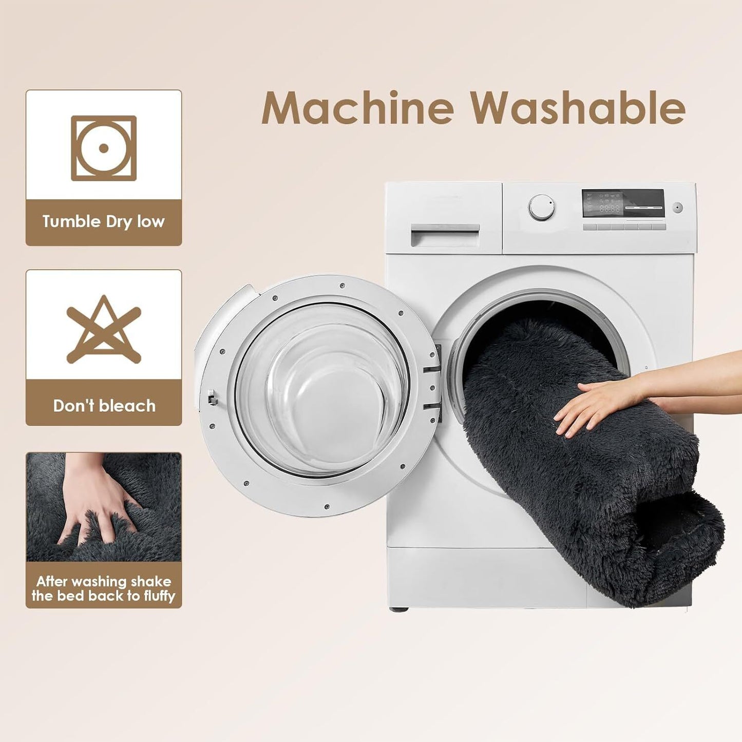 Dog Bed Soft Pet Cushion Large Dog Crate Puppy Cat Mattress Washable Pad Mat Xl