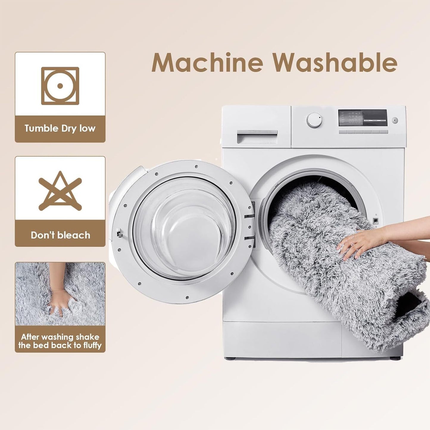 Dog Bed Soft Pet Cushion Large Dog Crate Puppy Cat Mattress Washable Pad Mat Xl