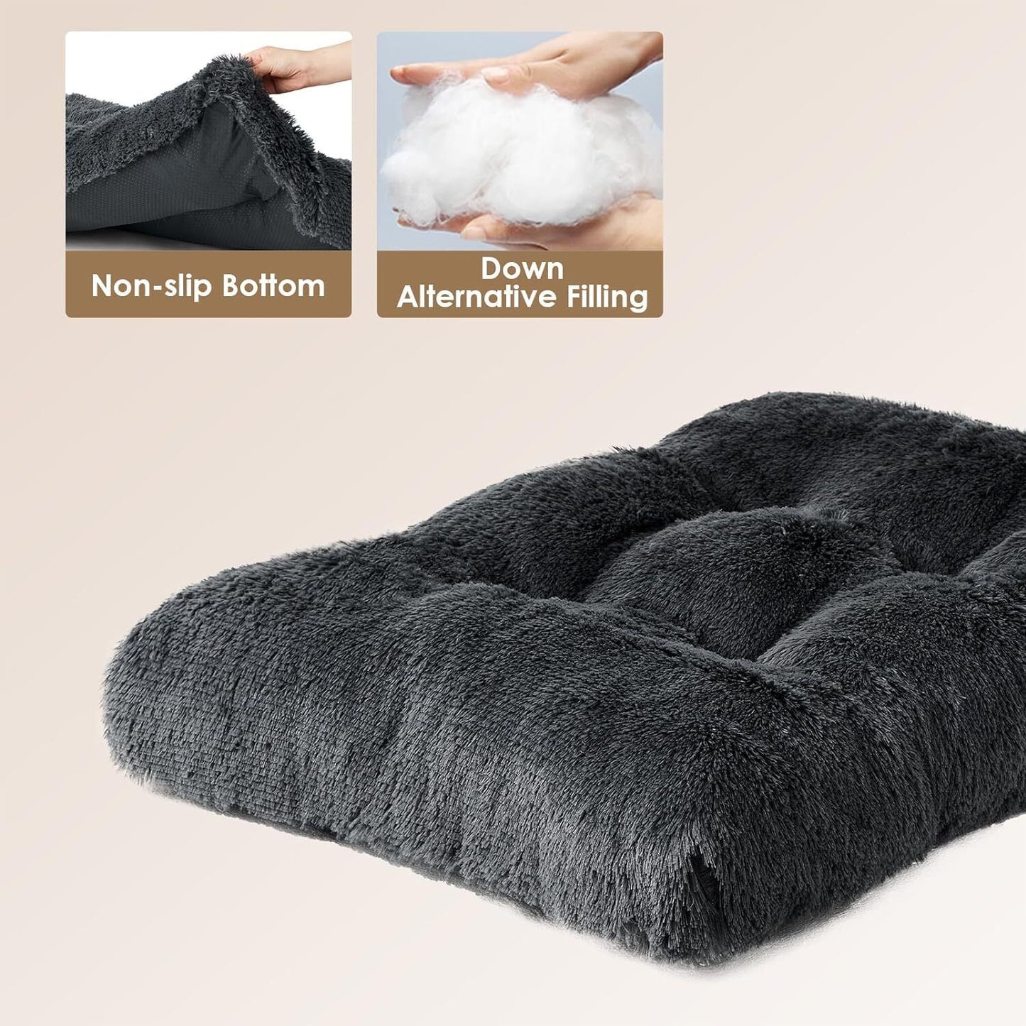 Dog Bed Soft Pet Cushion Large Dog Crate Puppy Cat Mattress Washable Pad Mat Xl