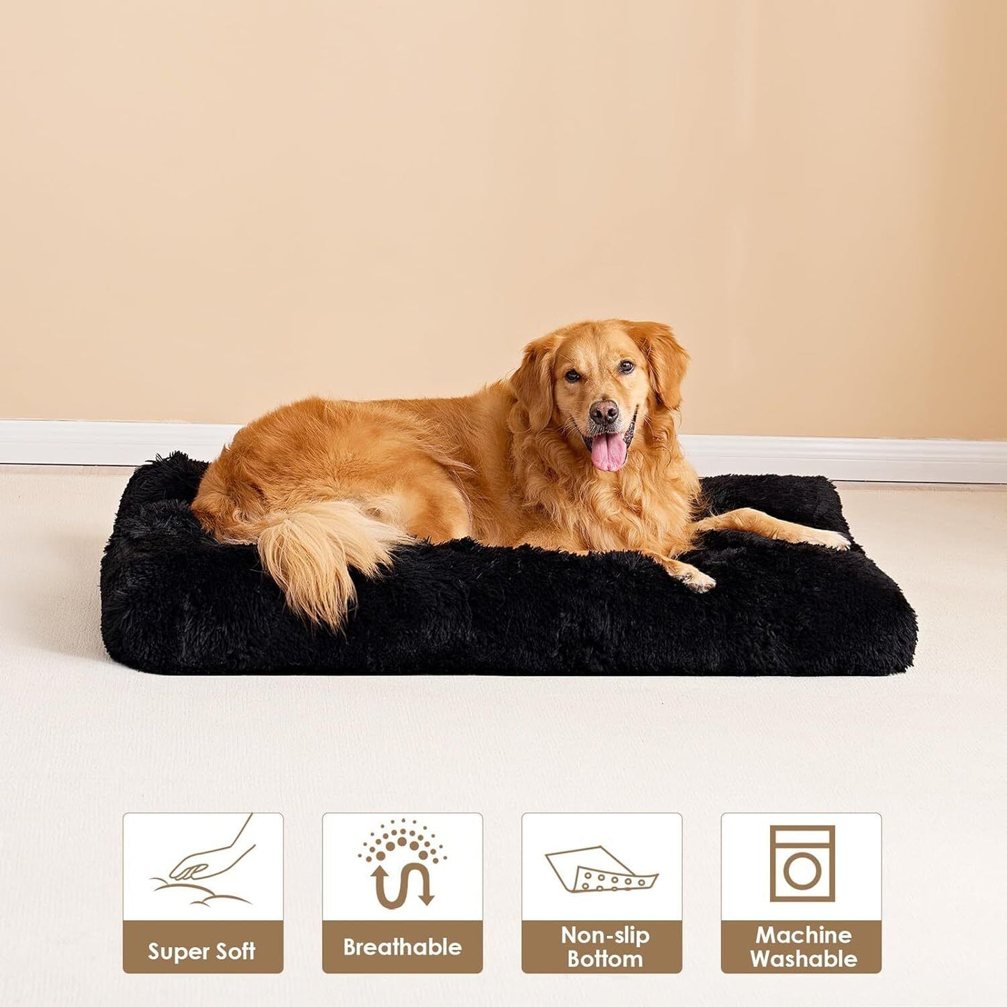 Dog Bed Soft Pet Cushion Large Dog Crate Puppy Cat Mattress Washable Pad Mat Xl